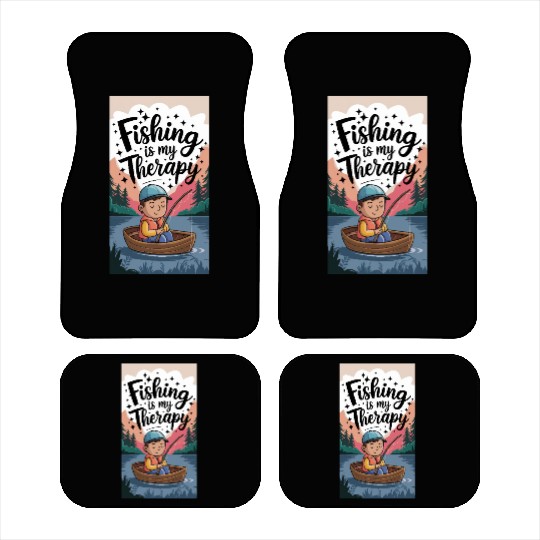 Fishing Is My Therapy – Relaxing Fishing Artwork Car Mats