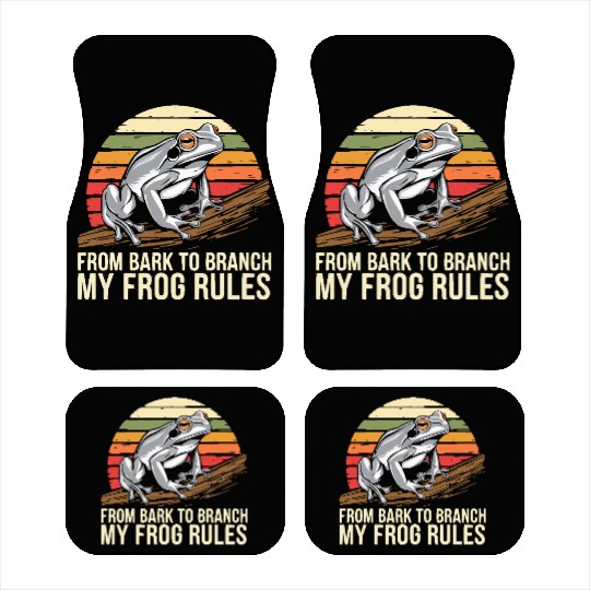Gray Tree Frog Lover Animal Amphibian Froggy Toad Car Mats
