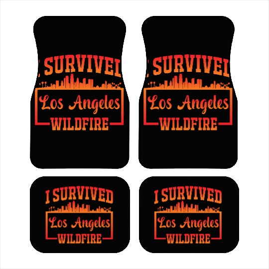 I Survived Los Angeles Wildfire Car Mats