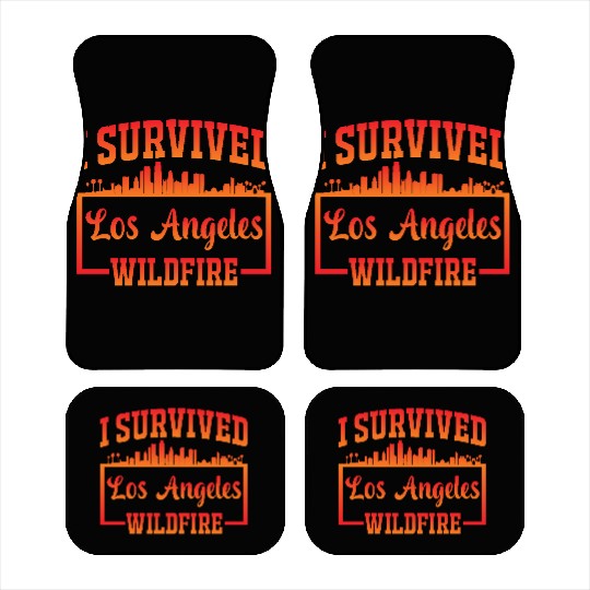 I Survived Los Angeles Wildfire Car Mats