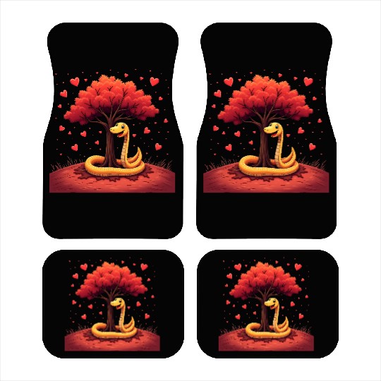 I love my snake heart tree Car Mats