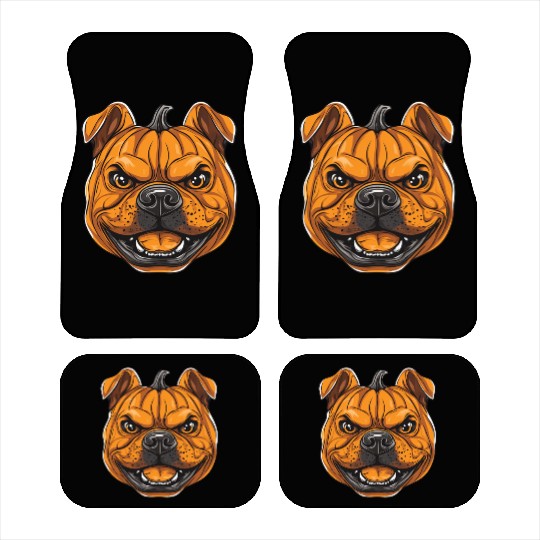 Pumpkin Dog Halloween Dog Pumpkin Car Mats