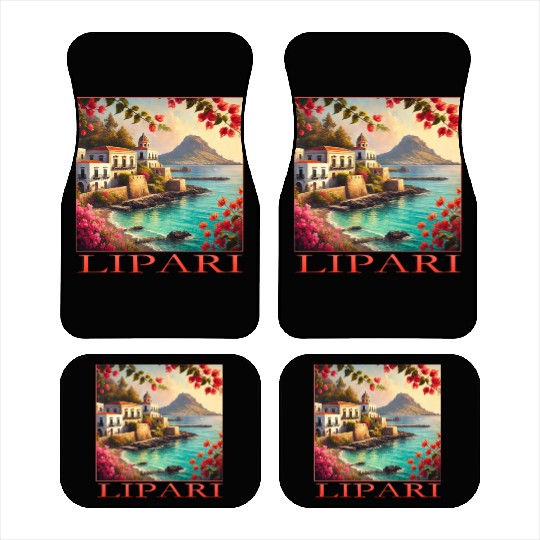 Lipari Volcano Mediterranean Terracotta Vacation Car Mats