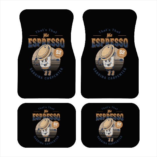 Coffee Cup Comics Mascot Espresso drink Car Mats