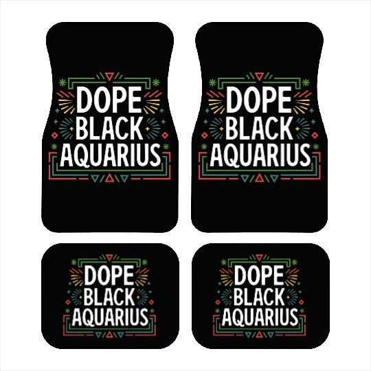 DOPE BLACK AQUARIUS Car Mats
