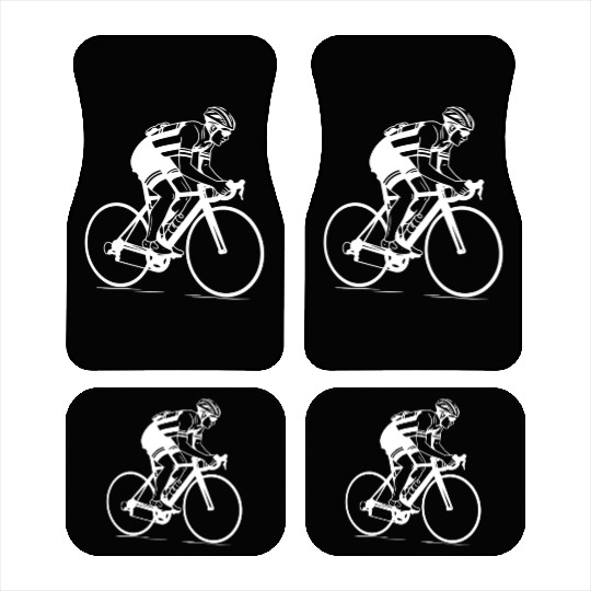 Cycling Boy Drawing Car Mats