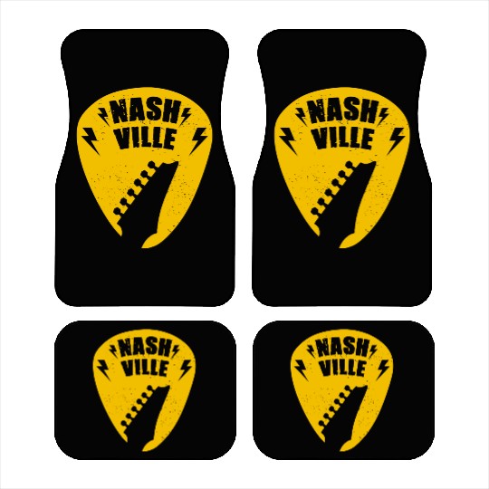 Nashville Music City Guitar Pick Car Mats