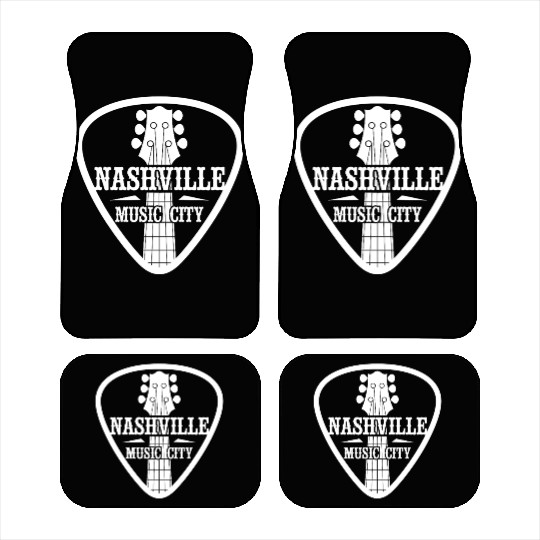 Nashville Music City Guitar Pick Car Mats