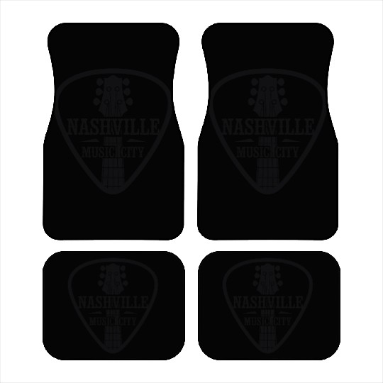 Nashville Music City Guitar Pick Car Mats