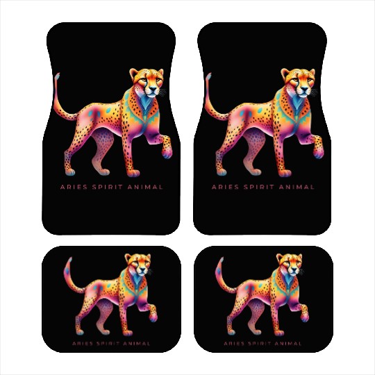 Aries Spirit Animal Cheetah Alebrije Car Mats