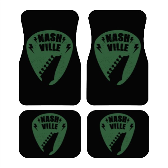 Nashville Music City Guitar Pick Car Mats