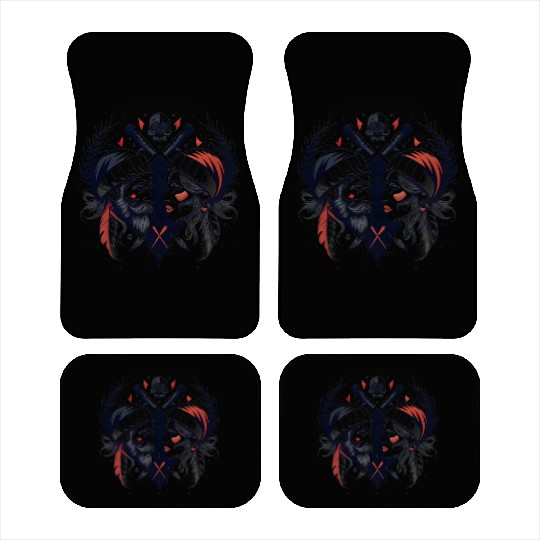 Pirate Love: Romantic Skull & Crossbones Car Mats