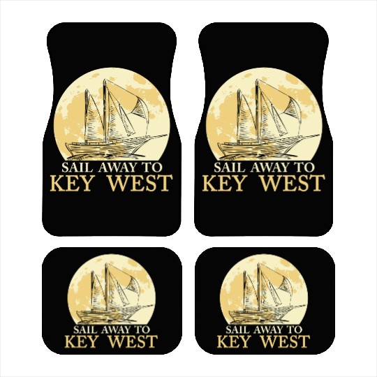 Florida Keys SAIL AWAY TO KEY-WEST Sailing Outfit Car Mats