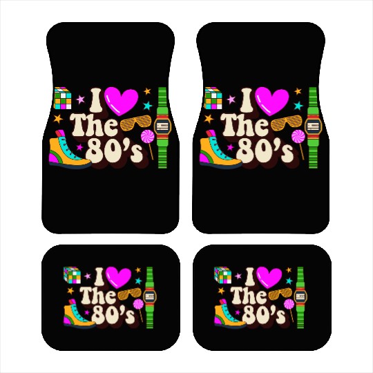 Retro 80s Style design – Perfect for Nostalgia Fa Car Mats