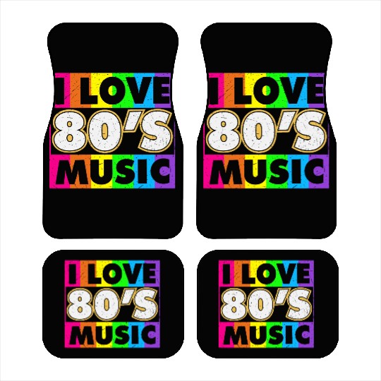 Retro 80s Style design – Perfect for Nostalgia Fa Car Mats