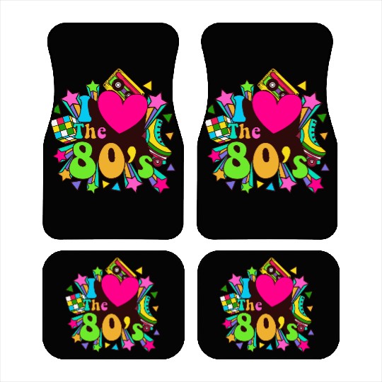Retro 80s Style design – Perfect for Nostalgia Fa Car Mats