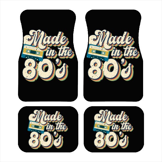 Retro 80s Style design Perfect for Nostalgia Fans Car Mats
