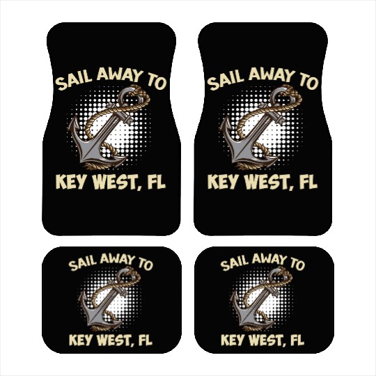 Florida Keys SAIL AWAY TO KEY-WEST Sailing Outfit Car Mats