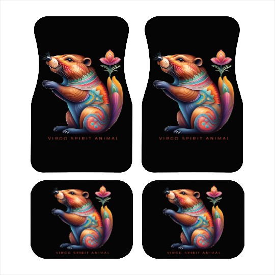 Virgo Spirit Animal Beaver Alebrije Female Car Mats