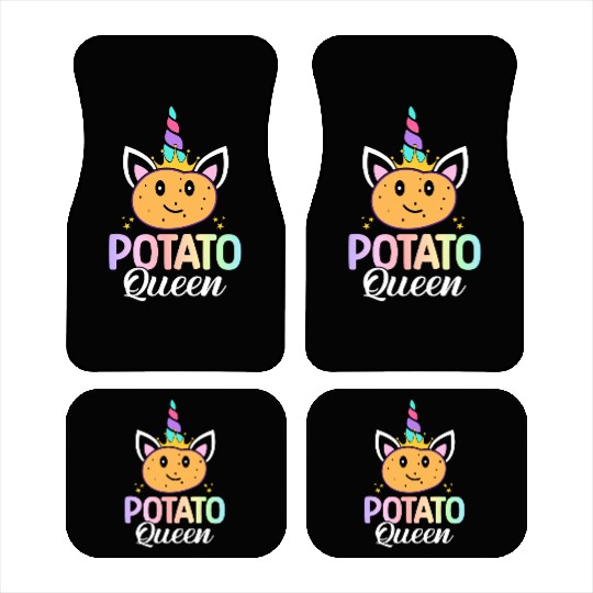 Potato Queen Female Potato Lover Girl Design for Car Mats