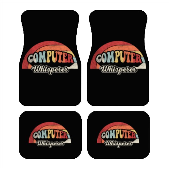 Computer Whisperer Geek Nerd Funny Retro Vintage Car Mats
