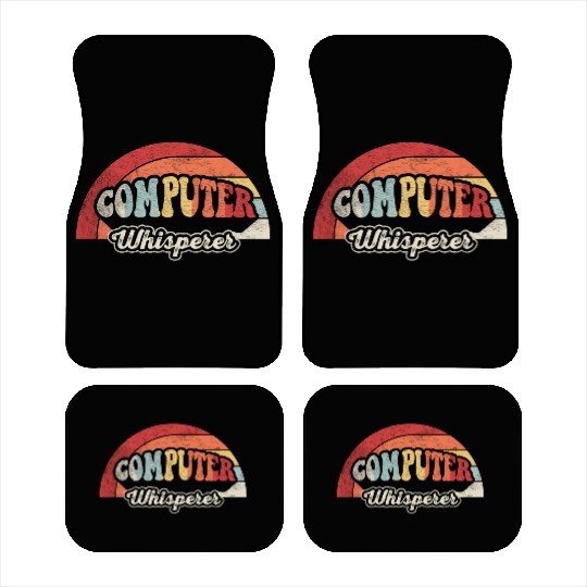Computer Whisperer Geek Nerd Funny Retro Vintage Car Mats