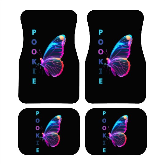 Neon Butterfly Aesthetic - Vibrant & Stylish Car Mats