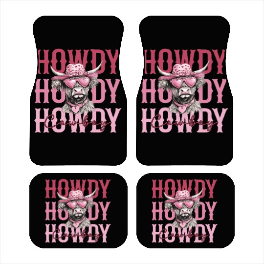 Highland cow - Howdy Cowboy Car Mats