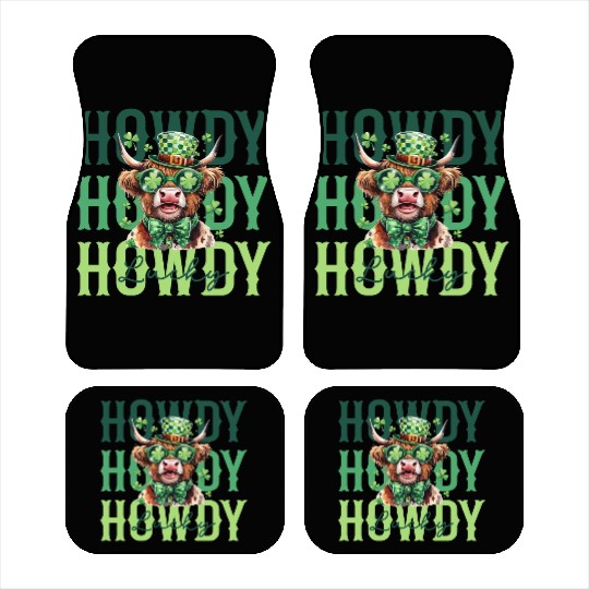 Howdy Howdy Howdy Lucky St Patricks Car Mats