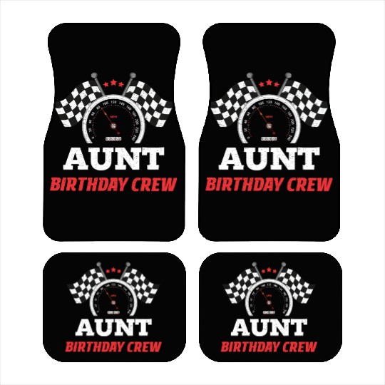 Aunt Birthday Crew Theme Party Racing Car Driver Car Mats