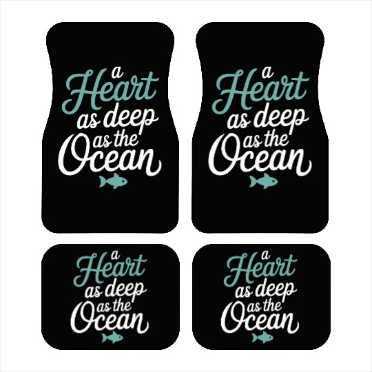 Pisces Zodiac A Heart As Deep As The Ocean Car Mats