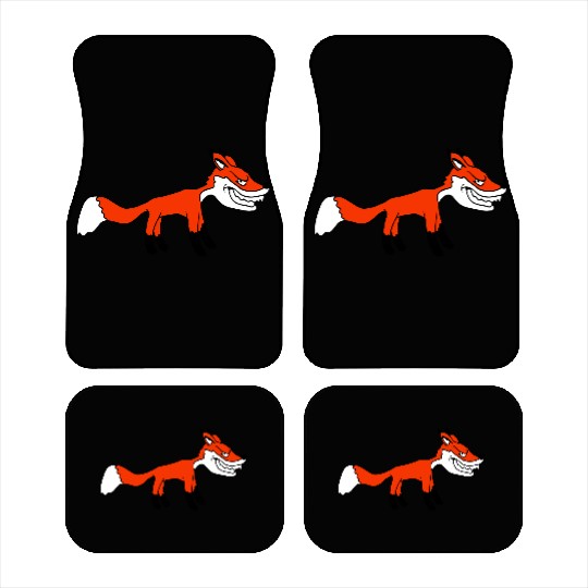 Fox Evil Look Dangerous Crazy Wild Animal Fun Face Car Mats
