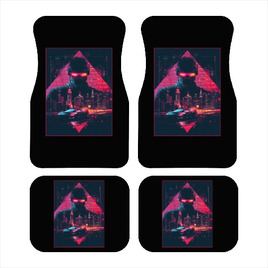 Vaporwave Man Retro Car City Synthwave 90s Car Mats