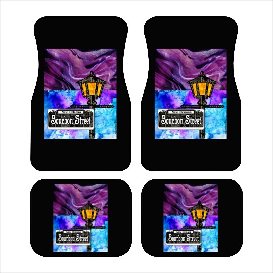 Purple Bourbon Street Lamp Post Car Mats