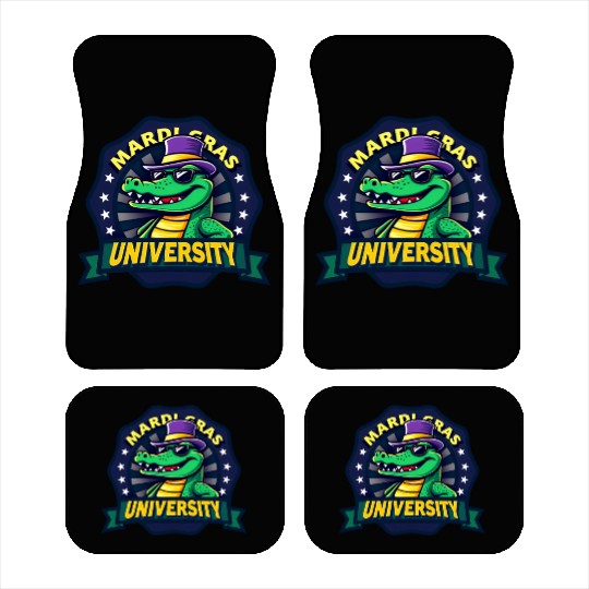 Mardi Gras University Alligator Men's Mardi Grasma Car Mats