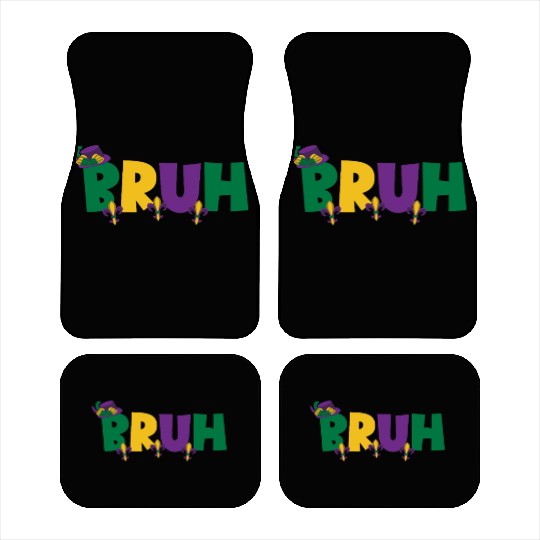 Bruh Mardi Gras Teens Boys Kids Mardi Gras Bruhbru Car Mats