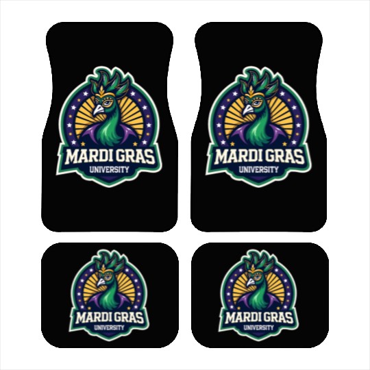 Mardi Gras University Peacock Women's Mardi Gras Car Mats