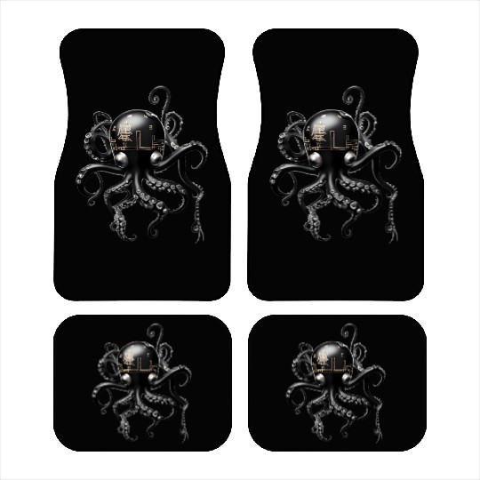 Graphic Japanese Octopus Car Mats