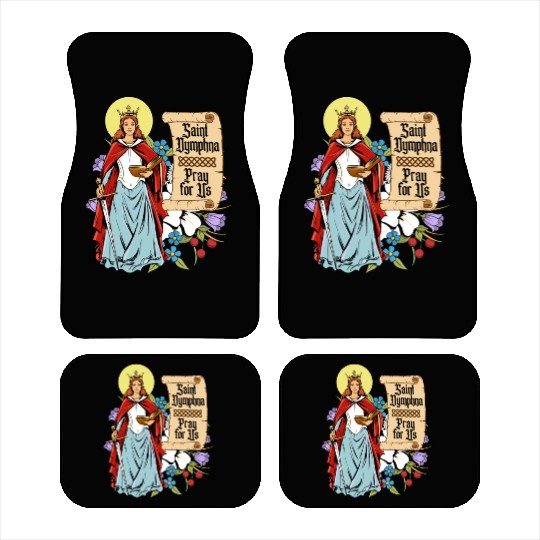 St. Dymphna Purity Lily Patron Saint Mental Health Car Mats