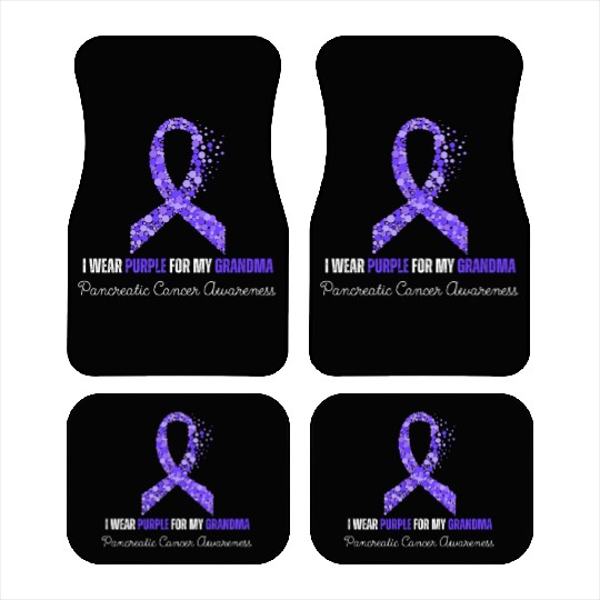 I Wear Purple For My Grandma Pancreatic Cancer Car Mats