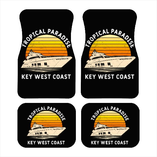 Florida TROPICAL PARADISE KEY-WEST COAST Car Mats