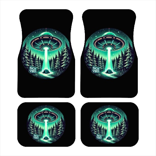 Alien Abduction in Forest (Sick Vibes) Car Mats