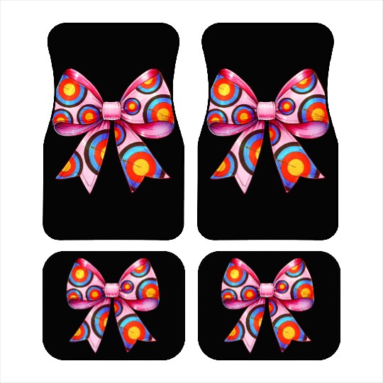 Coquette Bow Archery Archer Bow and Arrow Car Mats
