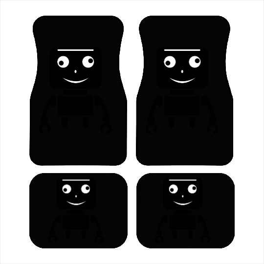 Cute Minimalist Robot Car Mats