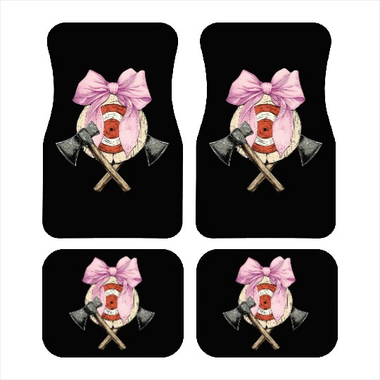 Coquette Bow Axe Throwing Axe Thrower Mothers Day Car Mats