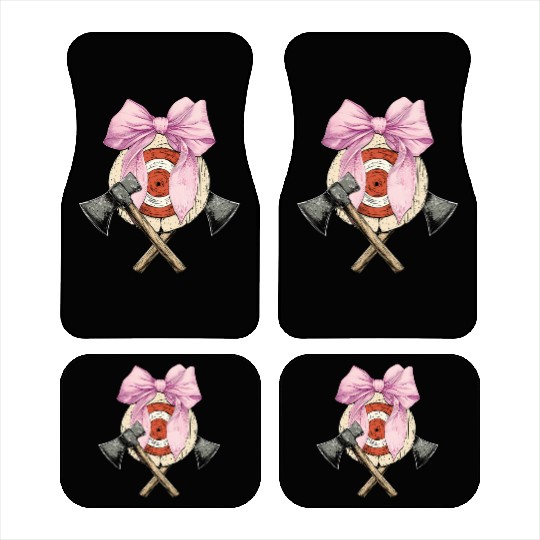 Coquette Bow Axe Throwing Axe Thrower Mothers Day Car Mats