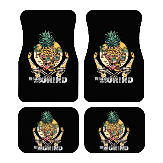 Rise and Grind – Tropical Skull Party Car Mats