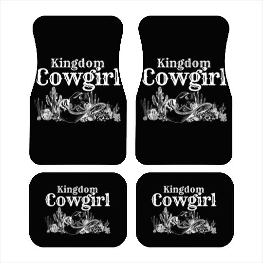 Kingdom Cowgirl Christian Vintage Country Wear Car Mats