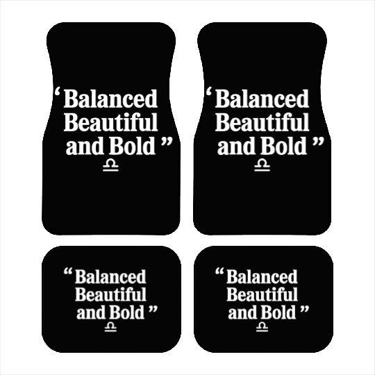 Balanced Beautiful Bold Libra Character Zodiac Car Mats