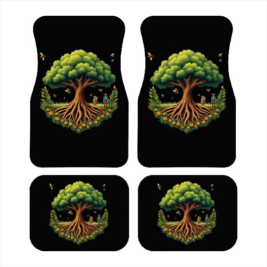 Tree of Life & Bees Car Mats